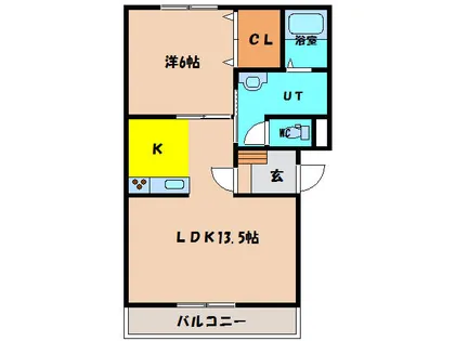 ユリシス【304号室】の間取り