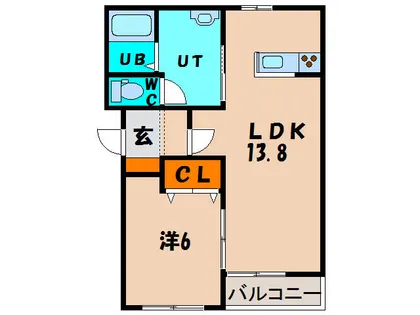 セゾンクレールⅢ【402号室】の間取り