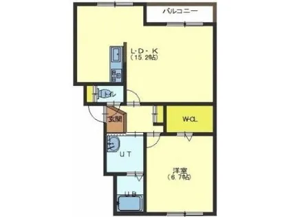 アール・ヒルズコート【103号室】の間取り