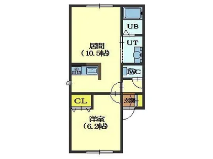 MS HIRO【202号室】の間取り