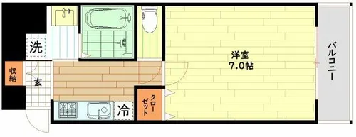 グランデュオM海老江【7階】の間取り