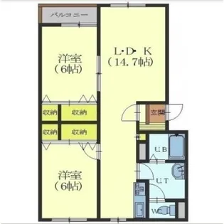 MハウスⅢ【303号室】の間取り