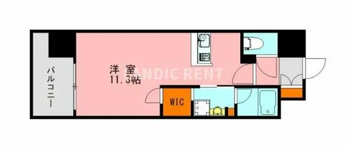 アソシアグロッツォ・クアトロ博多【12階】の間取り