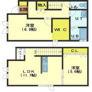 ラトゥール本町【107号室】の間取り