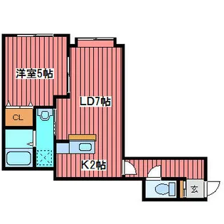 クレインコートⅡ【202号室】の間取り