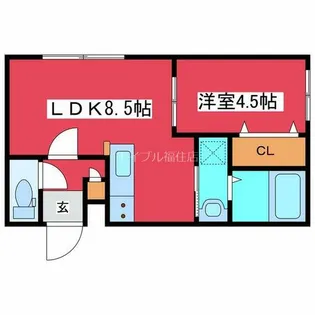 デコラティエ福住【1階】の間取り