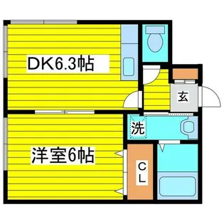 カナロアハウス【1階】の間取り