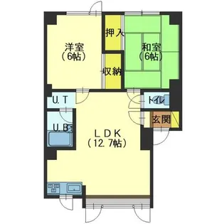 ハイツチャフル【202号室】の間取り