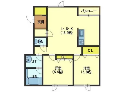 グランメゾン【202号室】の間取り