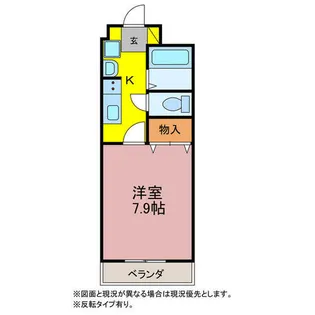 コーポ山六【202号室】の間取り