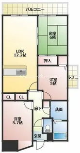 アネックス武庫【4階】の間取り