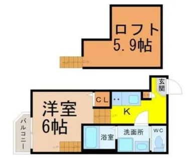 ハーモニーテラス千種【102号室】の間取り