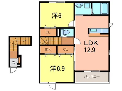 フィデールN【203号室】の間取り