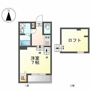 アルバーノ大江 A棟【203号室】の間取り