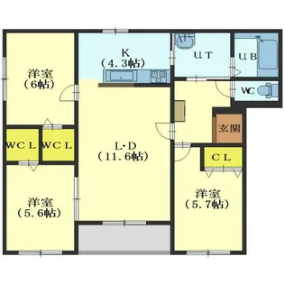 ism (イズム)【3階】の間取り