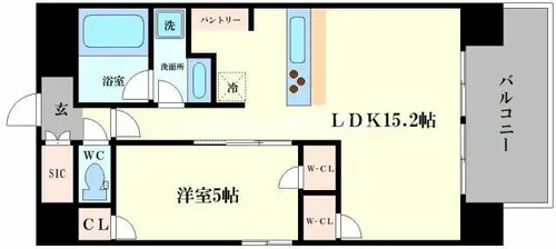 BRAVE新町【9階】の間取り