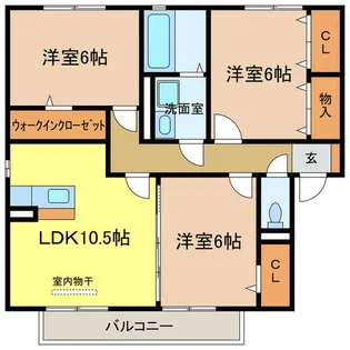 エスペランサ B【2階】の間取り