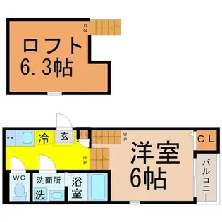 ロフトレジデンス新守山【2階】の間取り