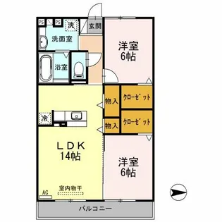 たれいあ【3階】の間取り