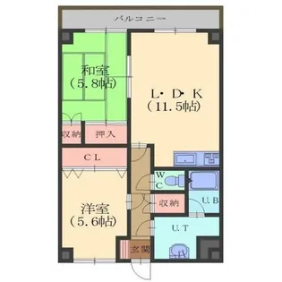 ジュエルタウン湯川Ⅲ【208号室】の間取り