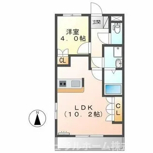 フィールドピアS【105号室】の間取り
