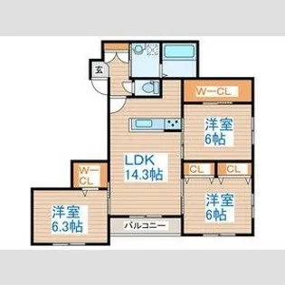 LIBERTY福住【401号室】の間取り