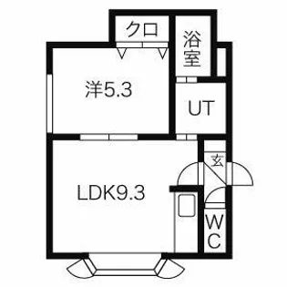 ドミールモエ南郷通13【2階】の間取り