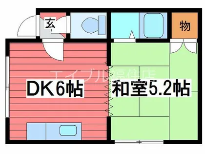 マンション横山【5号室】の間取り