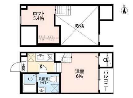 有縁(ウーエン)【2階】の間取り