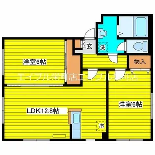 新道東フラット【A102号室】の間取り