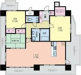 サムティイースト白壁【12階】の間取り