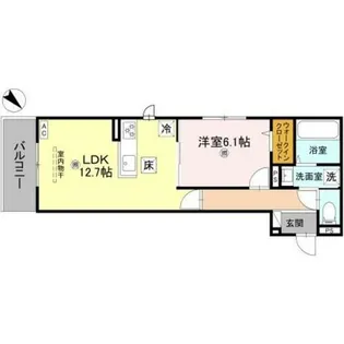 GRAMM桂北滝川 B棟【3階】の間取り