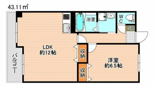 ジャミロ小倉【9階】の間取り