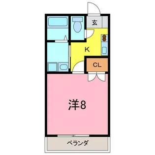 アンプルールフェールTSUGE【106号室】の間取り