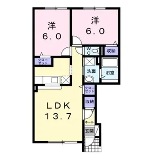 サニーベルレジデンス【103号室】の間取り