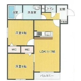 レジデンス大縄町【203号室】の間取り