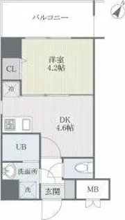 ジェイド博多【11階】の間取り
