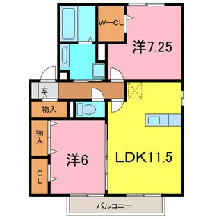 ローベルジュB【2階】の間取り