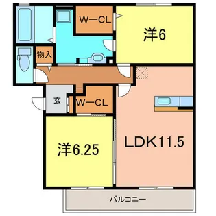 プラムビレッジ コンフォート【3階】の間取り