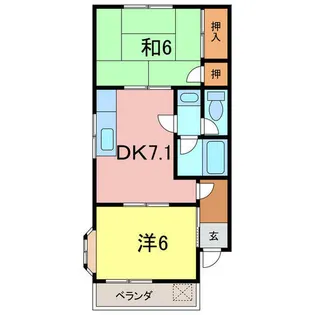 ホームピュア2【201号室】の間取り