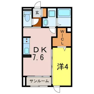 アヴニールリアン【102号室】の間取り