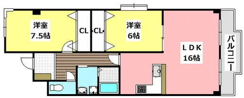 パピヨンさわらぎ【303号室】の間取り