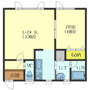 エクセルハイム【201号室】の間取り