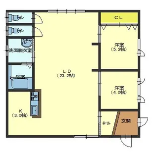 アンジェリカエール【1号室】の間取り