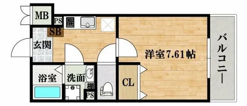 EXハイツ東新町Ⅲ【103号室】の間取り