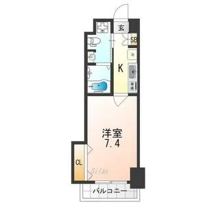 HF四条河原町レジデンス【9階】の間取り