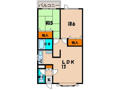 プルーンハイツ【1号室】の間取り
