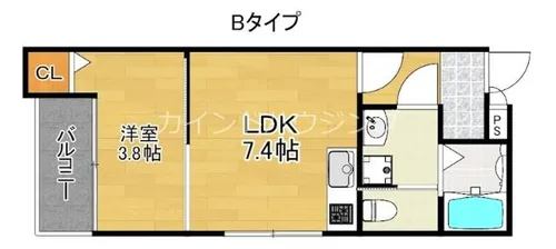 モアナ墨江【1階】の間取り