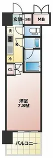 パークフラッツ江坂【7階】の間取り