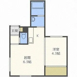 アイアール麻生Ⅲ【402号室】の間取り